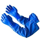 LANON PVC Coated Chemical Resistant Gloves, Reusable Heavy Duty Safety Work Gloves, Acid, Alkali ...