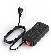 Otovoda Surge Protector Power Strip, 6 Ft Extension Cord with Multiple Outlets & 4 USB Ports (1 U...