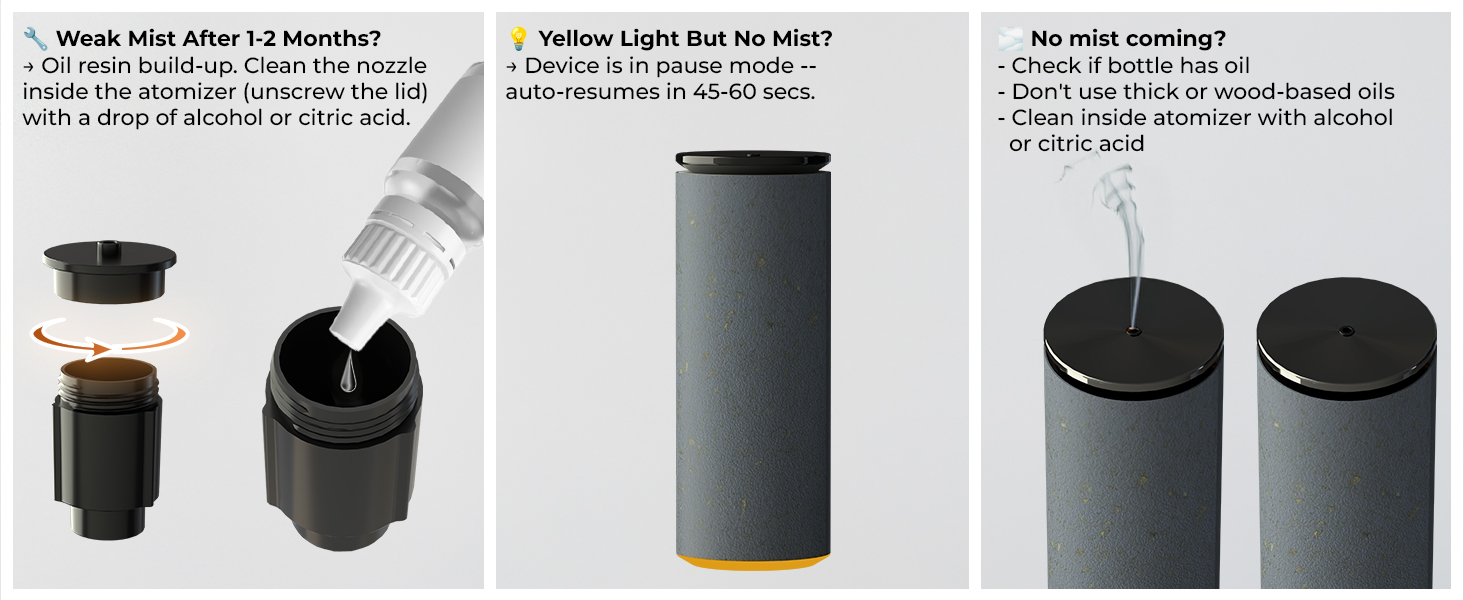 Cooper Bliss Rechargeable Diffuser – easy maintenance, clean atomizer for consistent mist flow