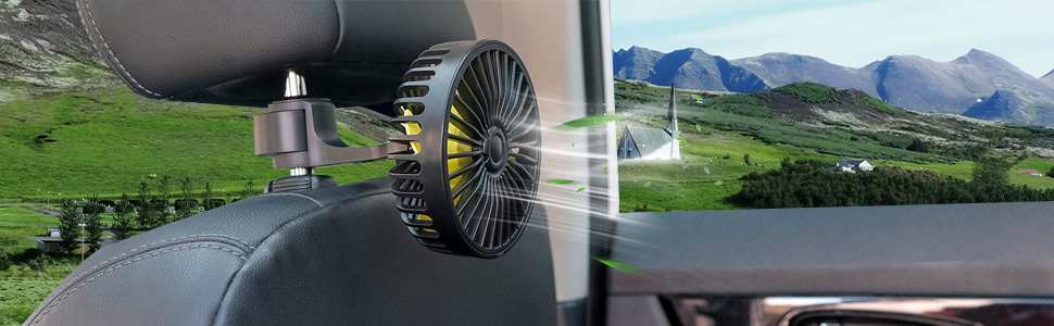 headrest fan cool down cooling car fan car seat rear seat Air Fan electric auto cooling