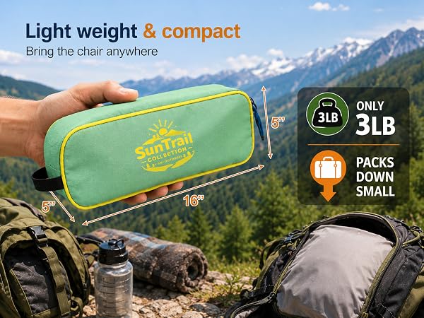 camp chair portable compact travel folding outdoor lightweight hiking festival sports backpacking