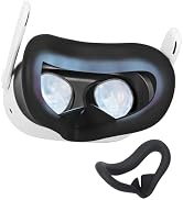 Silicone Face Mask for Meta Quest 3s, Sweat-Proof and Light-Proof Silicone Cover, Comfortable Exp...