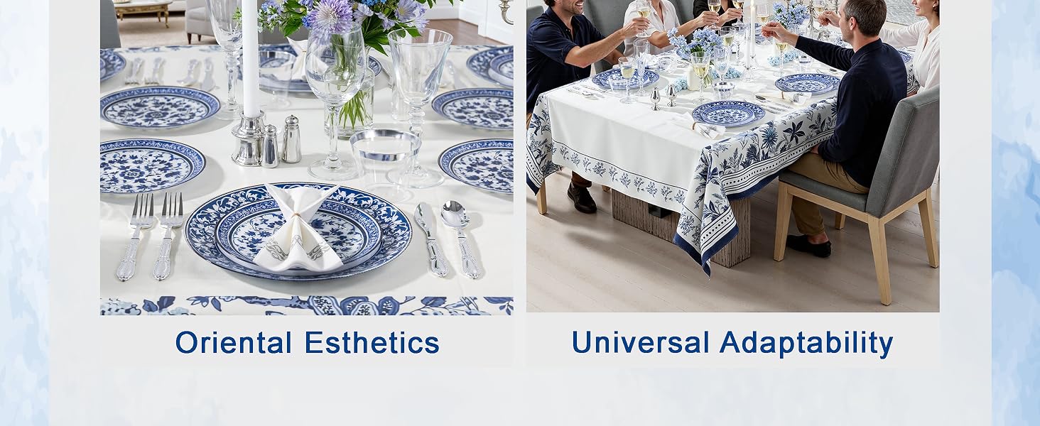 Blue and White Plastic Plates