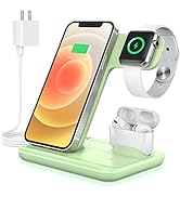 WAITIEE Wireless Charger 3 in 1, 15W Fast Charging Station for Apple Watch 9/8/Ultra 2/Ultra/SE/7...
