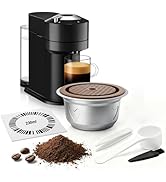 FOVNOT Reusable Capsules Refillable Coffee Pods Food Grade Silicone Lids Stainless Steel Coffee C...