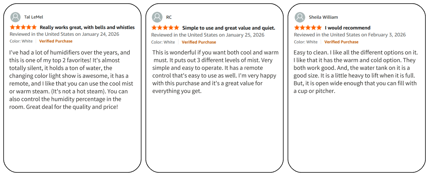 warm humidifiers for bedroom