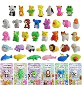 36 Pack Valentines Cards for Kids Classroom, Valentines Erasers for Kids Class Valentine's Greeti...