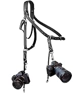 4J LEDR Camera Strap for 1 or 2 DSLR,Dual Camera Harness for 1 or 2 Cameras,Shoulder Leather Came...