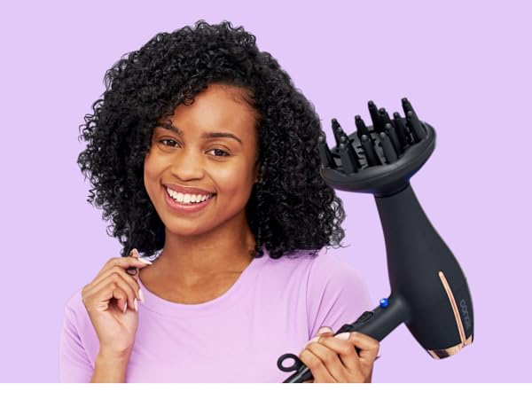 Woman with dryer