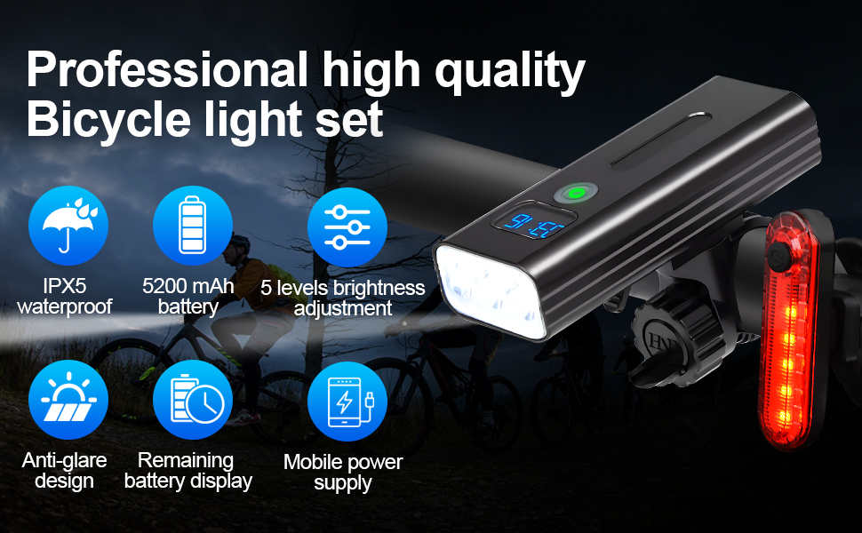high quality Bicycle light set
