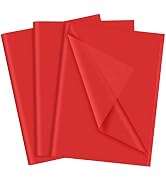 NEBURORA Red Tissue Paper for Gift Bags 60 Sheets Wrapping Tissue Paper Bulk 14 X 20 Inch Christm...