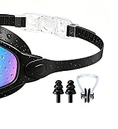 Keshoyal Swim Goggles Adults Women 2 Pack Anti-Fog Water Swimming Glasses for Men, Clear Beach UV...