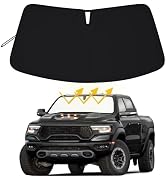 Premium Windshield Sun Shade for 2019-2025 2026 Dodge RAM 1500, Reflective 310T Material Front Wi...