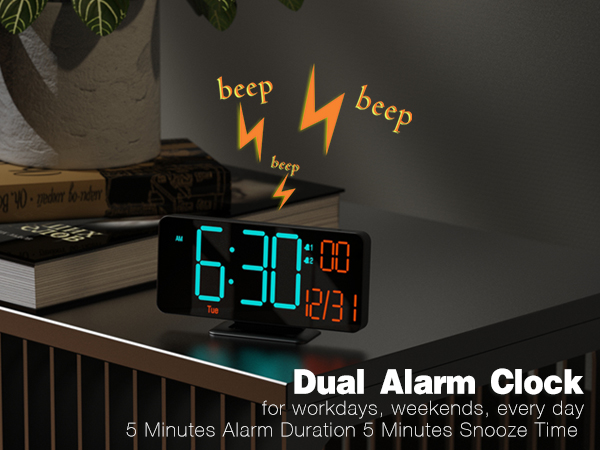 6.7in digital clock