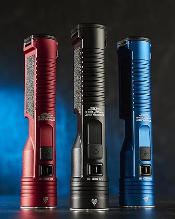 Streamlight Stinger 2020 handheld flashlights in Red, Black, and Blue