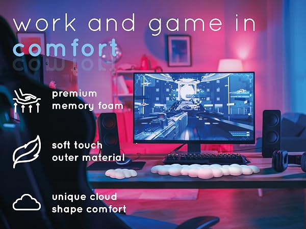 cute keyboard white gaming keyboard elbow pads purple keyboard green keyboard cloud wrist rest
