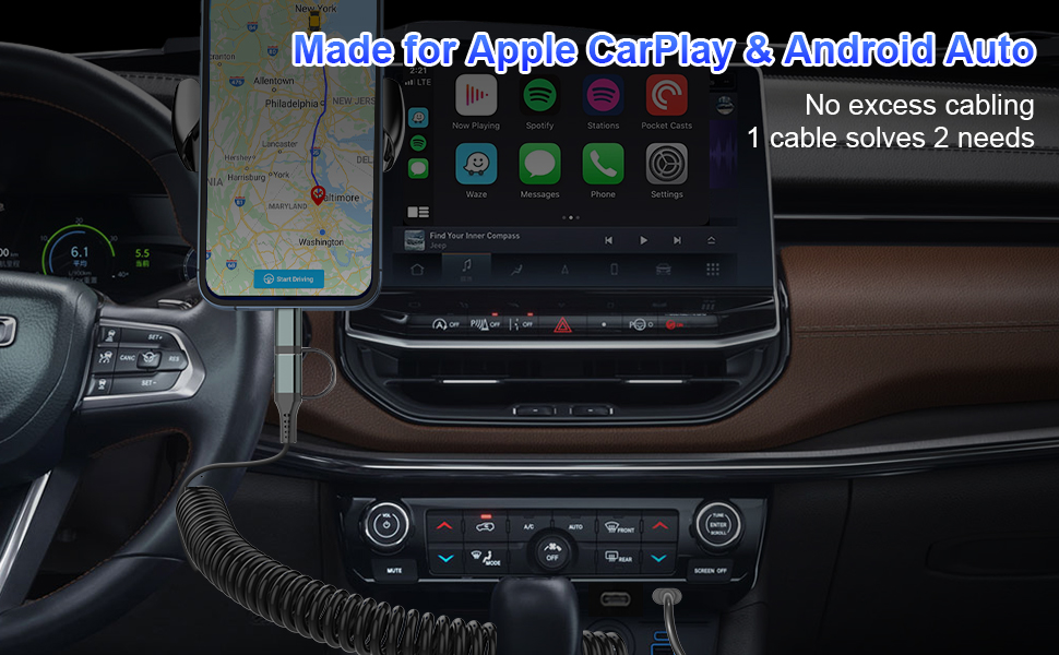 multi iphone charger for car
