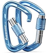 FresKaro 25kN Screwgate Climbing Carabiner, UIAA and CE Approved, 7075 Aircraft Aluminium, Lightw...