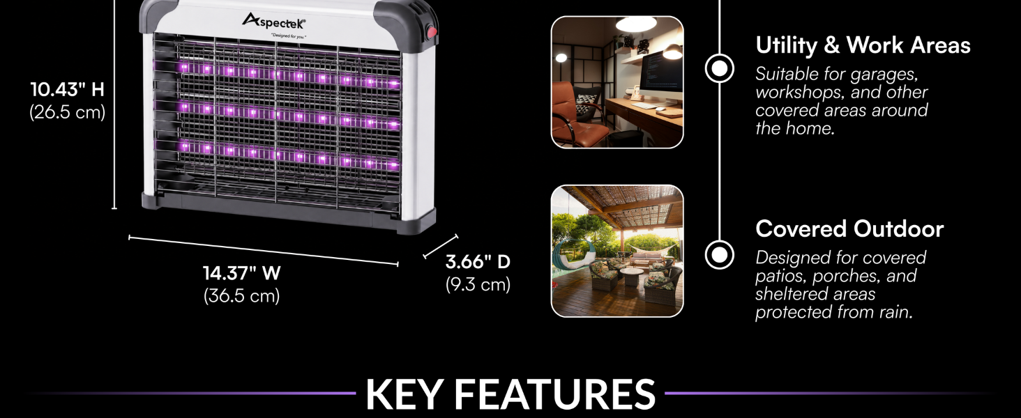 ASPECTEK 3 LED Bug Zapper