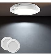 APCENS Battery Operated Motion Sensor Light Indoor, 6.3" Wireless Closet Lights, Stick-On Ceiling...