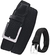 JIFANPAUL Elastic Braided Belt for Men and Women,Stretchable Adjustable Web Woven Belt for Work,C...