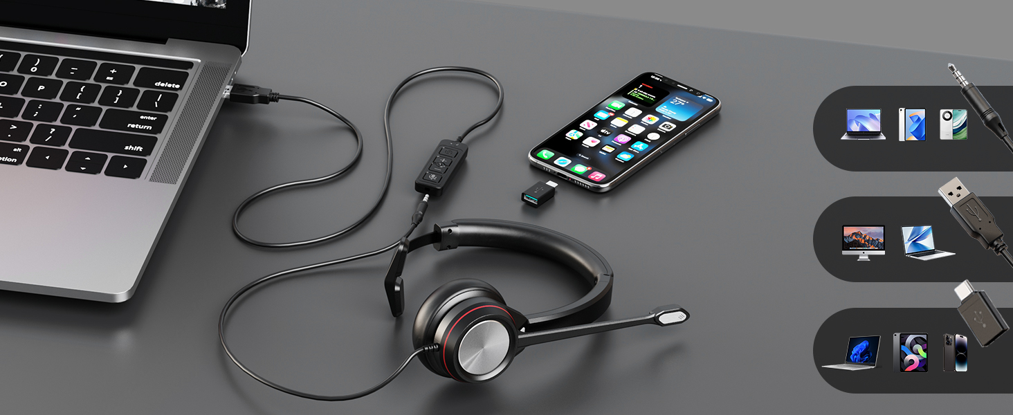 wired office headset
