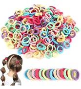 500PCS Baby Hair Ties, Toddler Hair Ties for Girls, Elastics Hair Bands, Colorful Hair Accessorie...