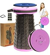 ALEVMOOM 2025 Upgraded XXL 19.7" Collapsible Stool with Cushion, 1000lbs Max Weight Heavy Duty Po...