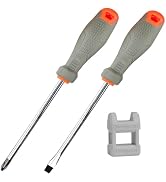 Sipery 2 Pack Magnetic Screwdriver Set, Slotted and Phillips Screwdriver 6 Inch, Non Slip Cushion...