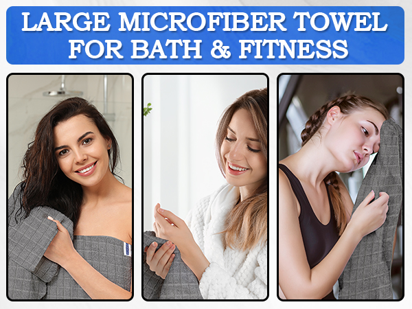Soft Towels for Bathroom, Absorbent Bathroom Towels, Quick Drying Bath Towel Set, Soft Towel