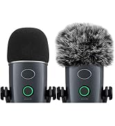 Mic Windscreen Cover Pop Filter Compatible with Blue Yeti Nano,ChromLives Furry Windscreen Cover ...