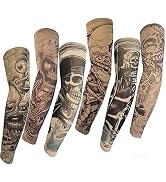 Pinkiou Temporary Tattoo Arm Sleeves, Fake Tattoo Sleeves for Men/Women, Sun Protective Cover, Bo...