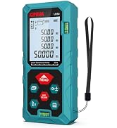 Laser Distance Measure 165 Feet with 2 Bubble Levels,M/in/Ft Unit switching Backlit LCD,99 Sets D...