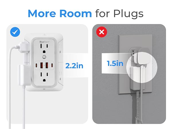 wall outlet surge protector with usb ports plug extension outlet multiple outlet wall plug