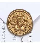 UNIQOOO Wax Seal Stickers - 3D Vintage Floral Wedding Invitation Envelope Botanical Seal Stickers...