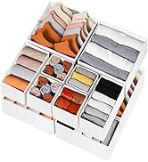 12 Pack Drawer Organizers for Clothing, Foldable Fabric Closet Organizers and Baby Nursery Storag...