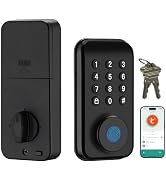 Smart Door Lock, 4 Ways-Fingerprint Password Key Tuya APP Control, Front Door Deadbolt for Doors ...