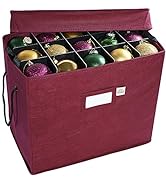 612 Vermont Christmas Ornament Storage Box with Adjustable Acid-Free Dividers, 4 Removable Trays ...