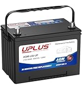 UPLUS BCI Group 24 Car Battery, AGM-L55-UP Maintenance Free 12V 55Ah Premium AGM Batteries BCI Gr...