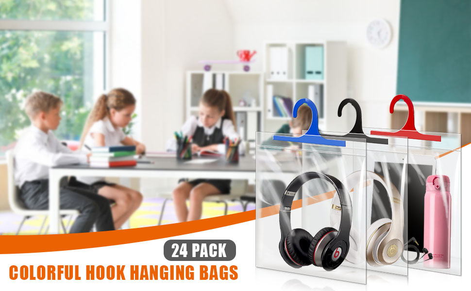 colorful hook hanging bags 24 pack