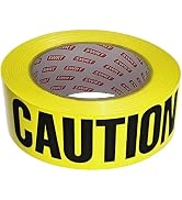 SWRT 1 Roll Premium Yellow Caution Tape, 3 Inch x 1000FT Bright Hazard Tape with Bold Black Text ...
