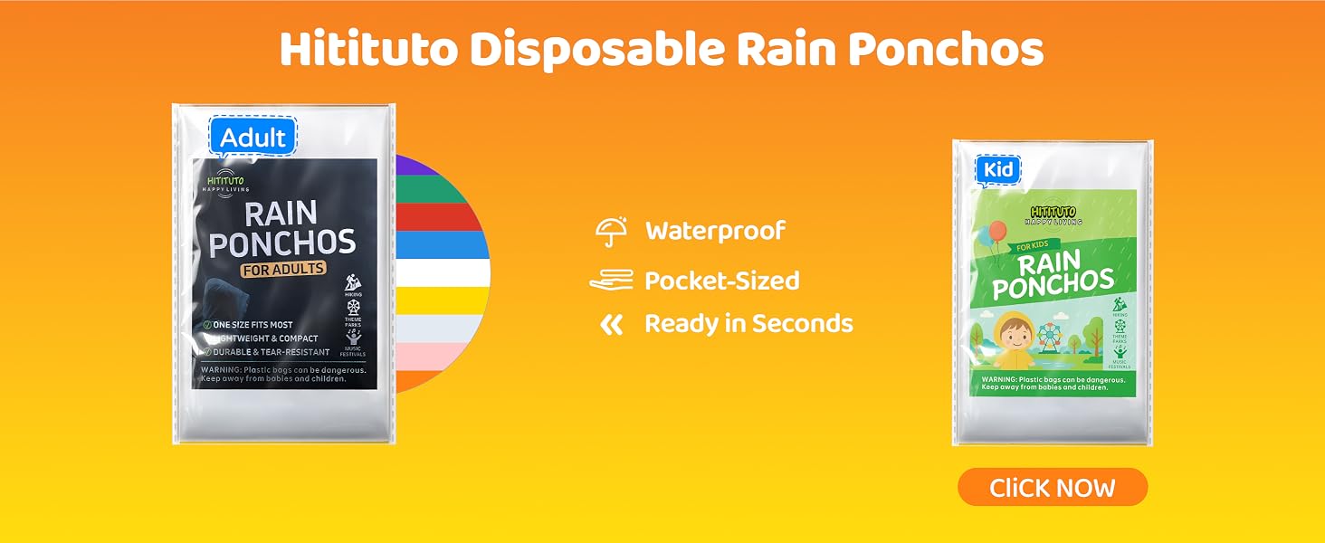 rain ponchos
