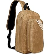 Padwa Lifestyle Khaki Crossbody Camera Bag - Waxed Memory Canvas Compact Camera Sling and Crossbo...