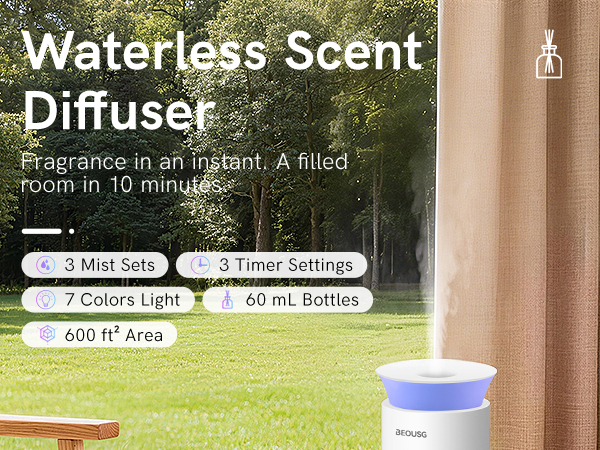 BEOUSG Waterless Essential Oil Diffuser