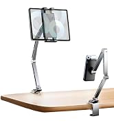 Pisipi Tablet Stand Holder for Desk Aluminum Alloy Ipad Desk Mount Monitor with 360°Rotate Base, ...