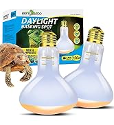 REPTI ZOO Reptile Heat Lamp Bulb 150W,2 Pack Neodymium Basking Spot Light, UVA Daylight Heating L...