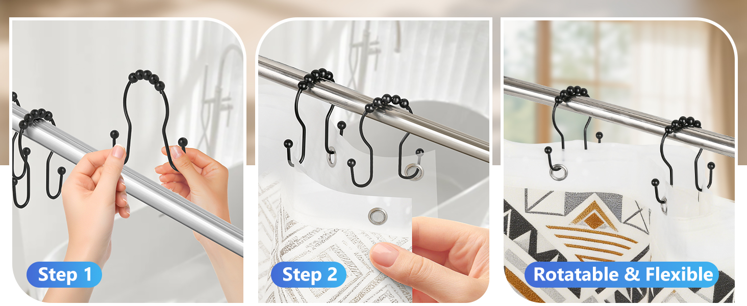 shower curtain hangers