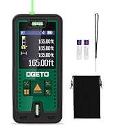 Laser Measure, Ogeto 165Ft Digital Distance Meter with Rotatable IPS HD Display & Stake-Out, Elec...