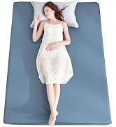 Ailemei Direct Cooling Thin Mattress Pad, Queen Size Mattress Topper for Hot Sleepers, with a Dee...