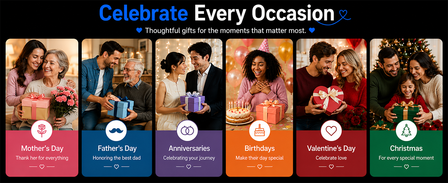 Smartwatch gift for Mothers Day, Fathers Day, birthdays, Valentine, Christmas, anniversaries.